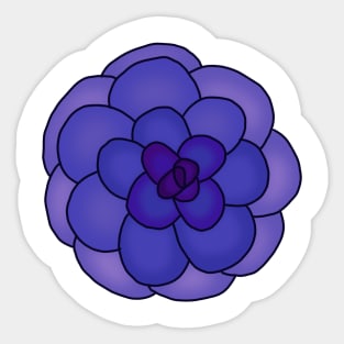 Purple and blue succulent Sticker